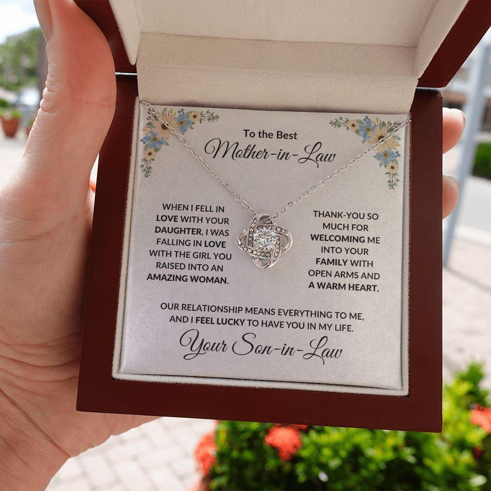 Mother-in-Law Gift Love Knot Necklace from Son-in-Law - Mallard Moon Gift Shop