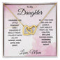 To My Daughter Wishes Interlocking Hearts Necklace - Mallard Moon Gift Shop