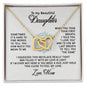 To My Beautiful Daughter - Sometimes It's Hard - Interlocking Hearts Necklace - Mallard Moon Gift Shop