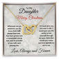 Daughter Christmas Gift - Love Forever and Always - Interlocking Hearts Necklace - Mallard Moon Gift Shop