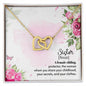 Gift for Sister Interlocking Hearts Necklace - Mallard Moon Gift Shop