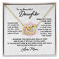 To My Beautiful Daughter Interlocking Hearts Necklace - Mallard Moon Gift Shop
