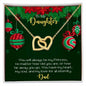 Daughter Christmas Interlocking Hearts Necklace Gift from Dad - Mallard Moon Gift Shop