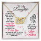 To My Daughter Loving and Breathing Interlocking Hearts Necklace - Mallard Moon Gift Shop