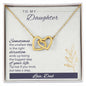 Gift for Daughter Love Dad Interlocking Hearts Necklace - Mallard Moon Gift Shop