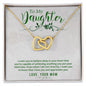 To My Daughter-I Want You to Believe Interlocking Hearts Necklace - Mallard Moon Gift Shop