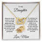 Gift for Daughter Interlocking Hearts Pendant Necklace with Gift Box - Mallard Moon Gift Shop