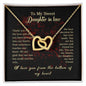 To my Daughter In Law Gift Interlocking Hearts Necklace - Mallard Moon Gift Shop