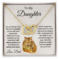 To My Daughter Joy of My Life Love Dad Interlocking Hearts Necklace - Mallard Moon Gift Shop