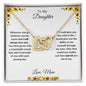 To My Daughter Love Mom Interlocking Hearts Necklace - Mallard Moon Gift Shop