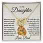 To My Daughter - Give You One Wish - Interlocking Hearts Necklace with Tiger Message Card Gift Box - Mallard Moon Gift Shop