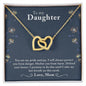 To My Daughter -You Are My Pride And Joy - Interlocking Hearts Necklace - Mallard Moon Gift Shop