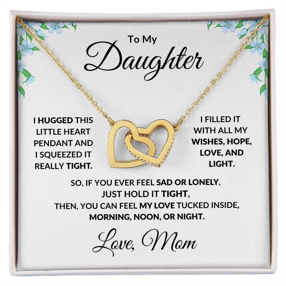 To My Daughter Interlocking Hearts Necklace - Mallard Moon Gift Shop