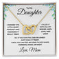 To My Daughter Interlocking Hearts Necklace - Mallard Moon Gift Shop
