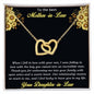 Gift for Mother-in-Law from Daughter-in-Law Gold and Silver Interlocking Heart Pendant Necklace - Mallard Moon Gift Shop