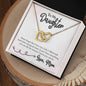 To My Daughter Be the Woman Love Mom Interlocking Hearts Necklace - Mallard Moon Gift Shop