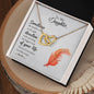To My Daughter-Sometimes the Smallest Step Interlocking Hearts Necklace - Mallard Moon Gift Shop