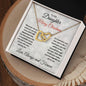 Daughter Christmas Gift - Love Forever and Always - Interlocking Hearts Necklace - Mallard Moon Gift Shop