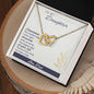 Gift for Daughter Love Dad Interlocking Hearts Necklace - Mallard Moon Gift Shop