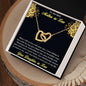 Gift for Mother-in-Law from Daughter-in-Law Gold and Silver Interlocking Heart Pendant Necklace - Mallard Moon Gift Shop