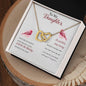 To My Daughter-Some Days Are Better Interlocking Hearts Necklace - Mallard Moon Gift Shop