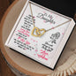To My Daughter Loving and Breathing Interlocking Hearts Necklace - Mallard Moon Gift Shop
