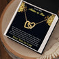 Gift for Mother-in-law from Son-in-Law Gold and Silver Interlocking Heart Pendant Necklace - Mallard Moon Gift Shop