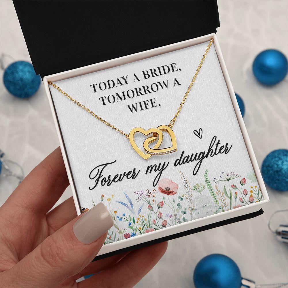 Gift For Daughter - Today a Bride - Interlocking Hearts Necklace - Mallard Moon Gift Shop