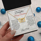 To My Daughter Merry Christmas Love Dad Interlocking Hearts Necklace - Mallard Moon Gift Shop