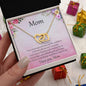 Gift for Mom - Unspoken Words - Interlocking Hearts Necklace Message Card Gift Box - Mallard Moon Gift Shop