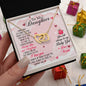 To my Daughter Always be My Baby Girl - Interlocking Hearts Necklace - Mallard Moon Gift Shop