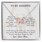 To My Daughter Your Journey in Life Interlocking Hearts Necklace - Mallard Moon Gift Shop