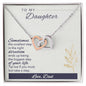 Gift for Daughter Love Dad Interlocking Hearts Necklace - Mallard Moon Gift Shop