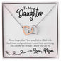 To My Daughter Be the Woman Love Mom Interlocking Hearts Necklace - Mallard Moon Gift Shop