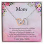 Gift for Mom - Unspoken Words - Interlocking Hearts Necklace Message Card Gift Box - Mallard Moon Gift Shop