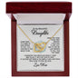 To My Beautiful Daughter - Sometimes It's Hard - Interlocking Hearts Necklace - Mallard Moon Gift Shop