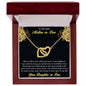 Gift for Mother-in-Law from Daughter-in-Law Gold and Silver Interlocking Heart Pendant Necklace - Mallard Moon Gift Shop