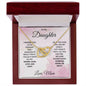 To My Daughter Wishes Interlocking Hearts Necklace - Mallard Moon Gift Shop