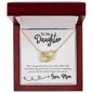 To My Daughter Be the Woman Love Mom Interlocking Hearts Necklace - Mallard Moon Gift Shop