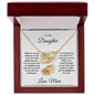 Gift for Daughter Interlocking Hearts Pendant Necklace with Gift Box - Mallard Moon Gift Shop