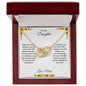 To My Daughter Love Mom Interlocking Hearts Necklace - Mallard Moon Gift Shop