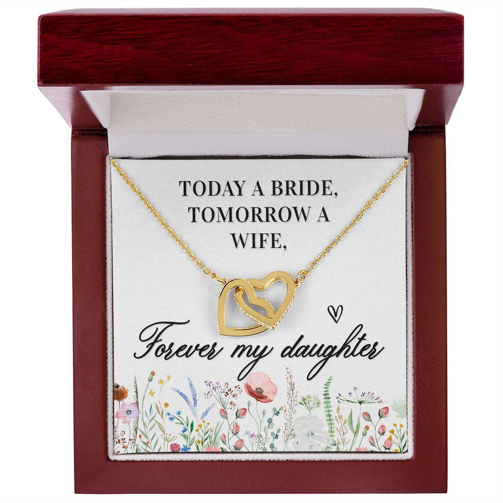 Gift For Daughter - Today a Bride - Interlocking Hearts Necklace - Mallard Moon Gift Shop