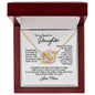 To My Beautiful Daughter Interlocking Hearts Necklace - Mallard Moon Gift Shop