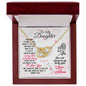 To My Daughter Loving and Breathing Interlocking Hearts Necklace - Mallard Moon Gift Shop