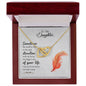 To My Daughter-Sometimes the Smallest Step Interlocking Hearts Necklace - Mallard Moon Gift Shop