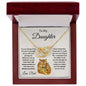 To My Daughter Joy of My Life Love Dad Interlocking Hearts Necklace - Mallard Moon Gift Shop