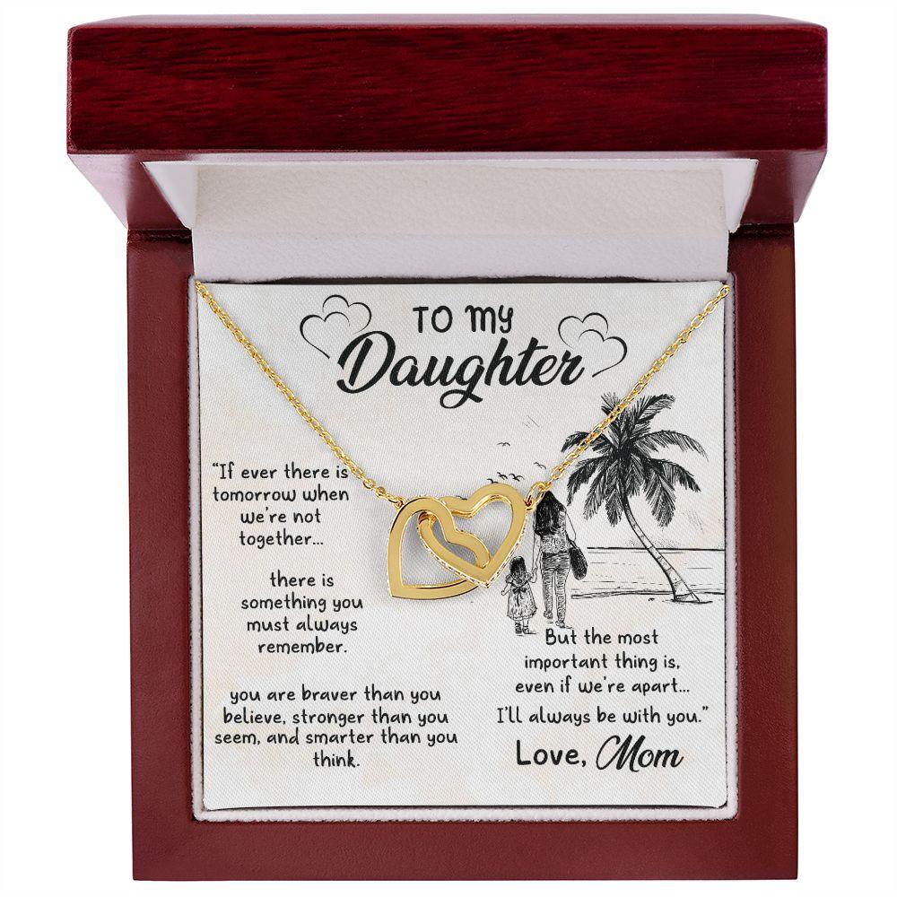 Gift for Daughter - I'll Always Be With You - Interlocking Hearts Necklace - Mallard Moon Gift Shop