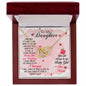 To my Daughter Always be My Baby Girl - Interlocking Hearts Necklace - Mallard Moon Gift Shop