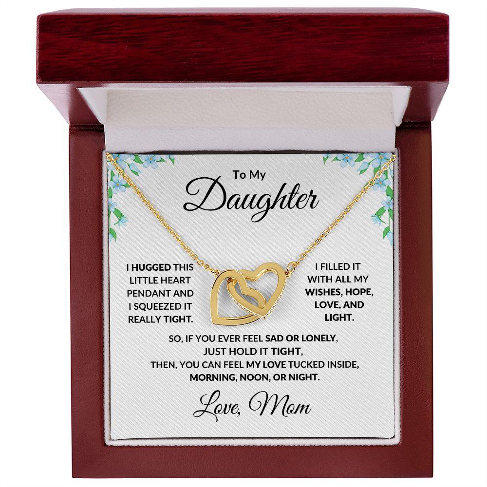 To My Daughter Interlocking Hearts Necklace - Mallard Moon Gift Shop