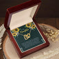 To My Daughter Encouragement Interlocking Hearts Necklace - Mallard Moon Gift Shop
